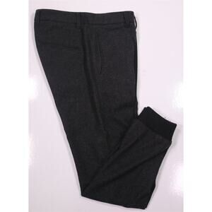 Officina36 Gray Herringbone Tweed Dress Joggers Pants 32x27